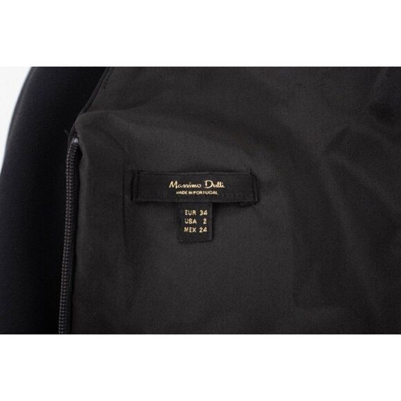Massimo Dutti Womans Mini Black Dress w Chain Size US 2 EUR 34 NWOT 6614/996 - Picture 7 of 7